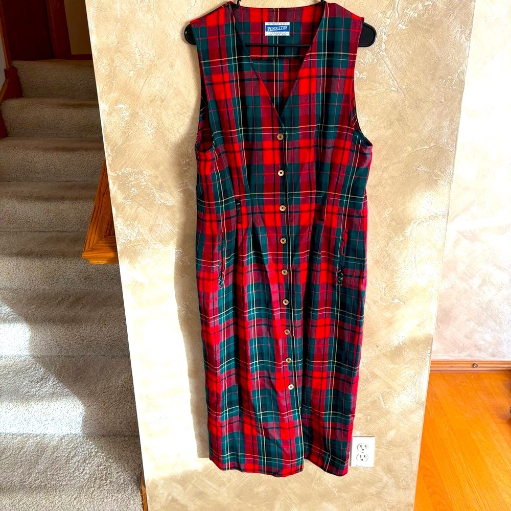 Pendleton Vintage Plaid Sleeveless Dress